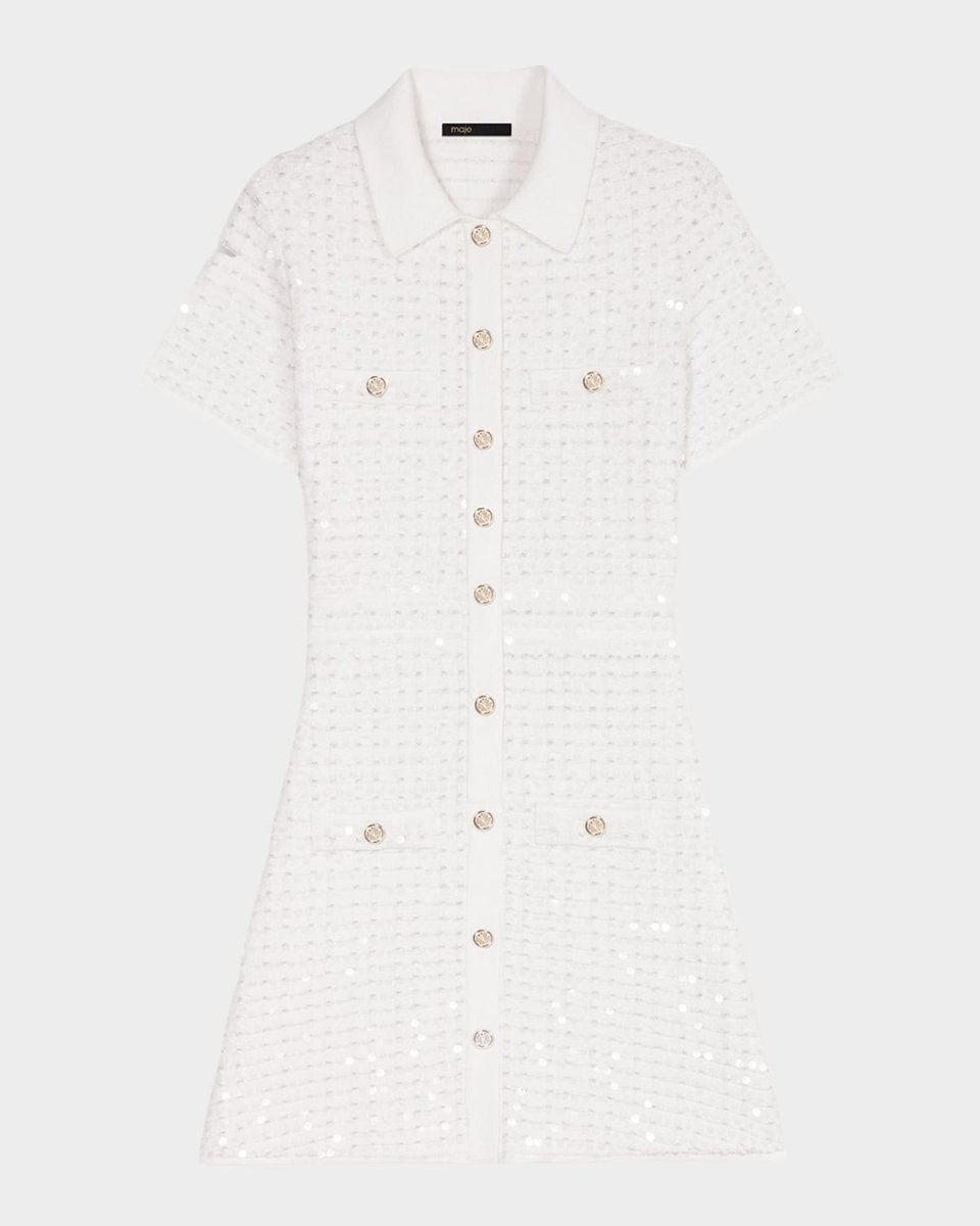 Rirtaly Sequined Knit Mini Dress